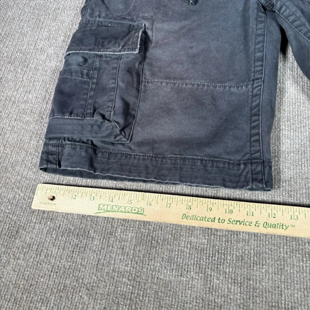 Vintage No Boundaries Cargo Shorts Mens 34 Blue Heavy Drawstring Distressed Y2K